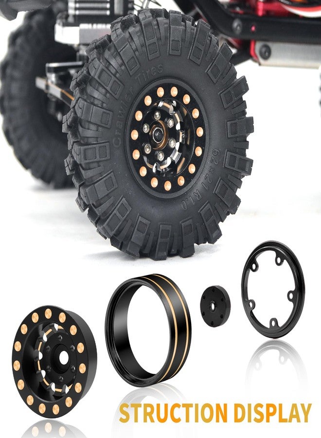 OGUNKE OGRC 1.0 RC Wheels Brass Negative Offset 7mm Wheels for SCX24 C10 JLU Deadbolt Gladiator Bronco 1/24 Crawler Car - 47g/pc - Image 5