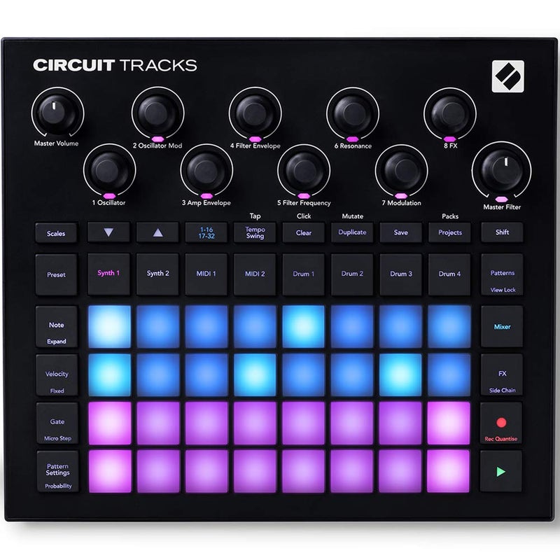 Novation نوفايشن سيركت تراك: جهاز تسلسل جروف بوكس مع مسارات سينث، مسارات MIDI ومسارات درام لصنع الموسيقى الإلكترونية - Image 3