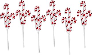 Holiday Pride Holiday Pride Christmas Candy Cane Picks - 3 Red & White Candy Canes on a Wired Pick - Set of 6 Picks  - Image 1