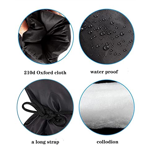 Asoleo Outdoor Faucet Covers for Winter Freeze Protection,25.2"X14" Hose Bib Covers for Winter,Reusable Thicker Waterproof Insulated Spigot Cover Black - Image 4