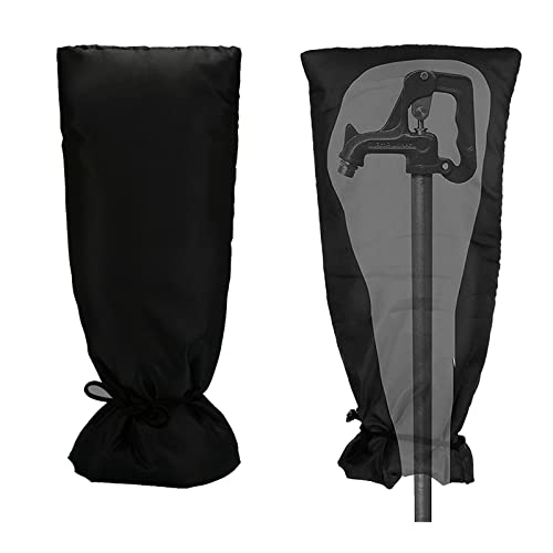 Asoleo Outdoor Faucet Covers for Winter Freeze Protection,25.2"X14" Hose Bib Covers for Winter,Reusable Thicker Waterproof Insulated Spigot Cover Black - Image 1