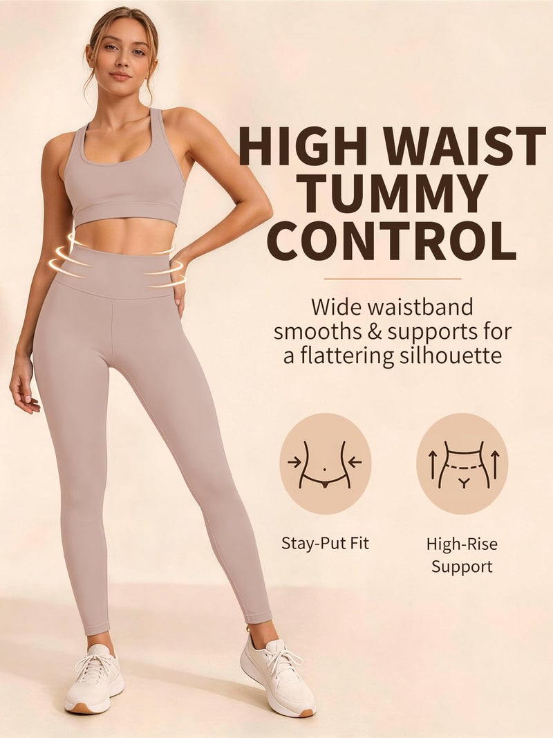 Laite Hebe Leggings for Women - High Waisted Full Length Buttery Soft Yoga Pants for Workout Athletic Daily - Image 2