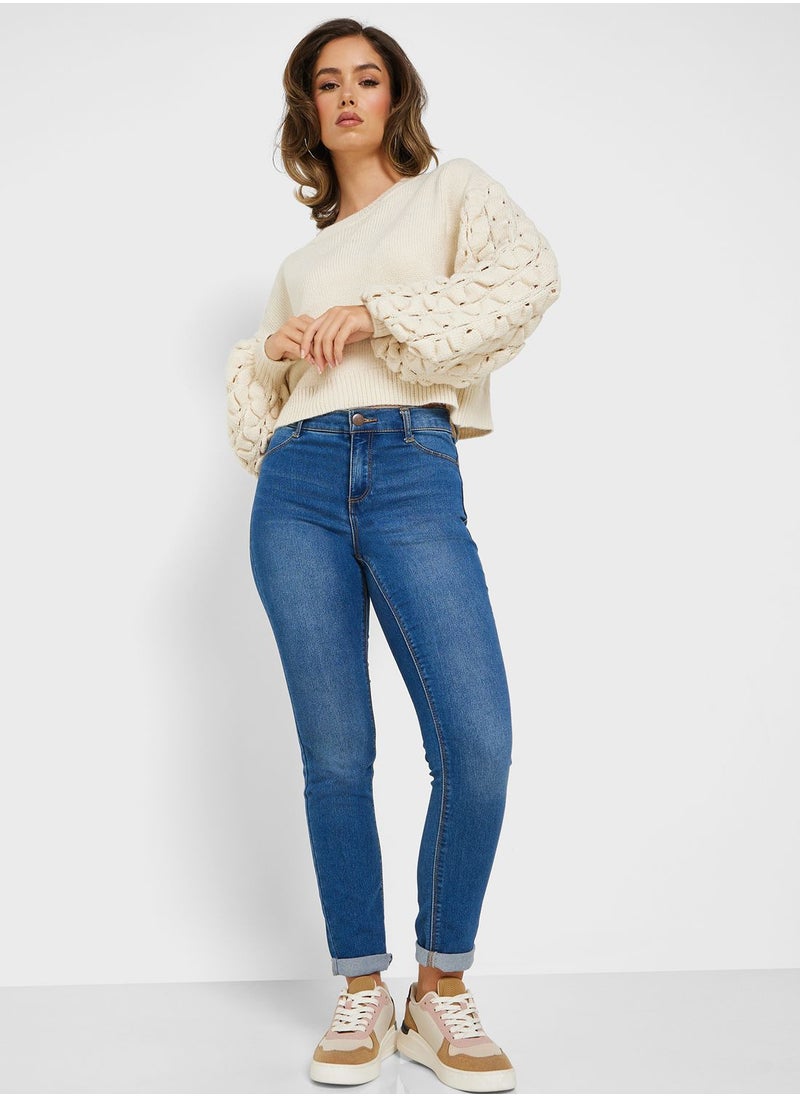 VERO MODA - Balloon Sleeve Knitted Sweater - Image 1