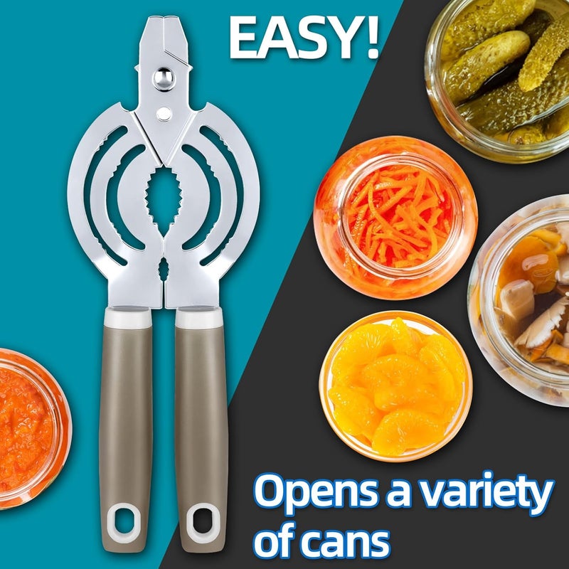 Zoiwdur Jar Opener, Multifunctional Jar Openers for Seniors, Stainless Steel Jar Lid Opener, Easy Twist Bottle Opener for Seniors with Arthritis - Image 3