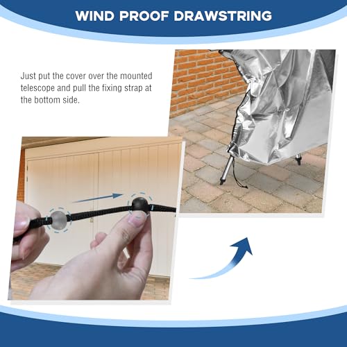 Tydeux Telescope Cover with Adjustable Drawstring Diameter 376 Protect Your Telescope Against Dust Moisture and More - Image 3