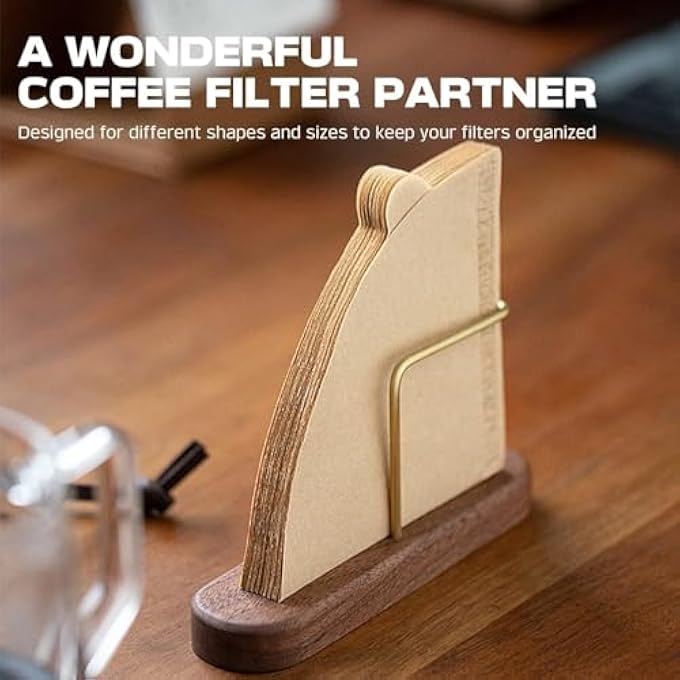 Bukela Wooden Coffee Filter Holder Storage Dispenser Elegant SpaceSaving Organizer For Kitchen Office - Image 2