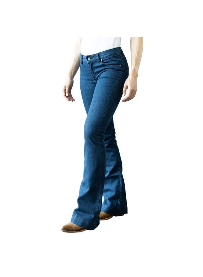 Kimes Ranch Western Jeans Womens Lola Trouser 4 x 32 Dark Blue Wash - Image 2