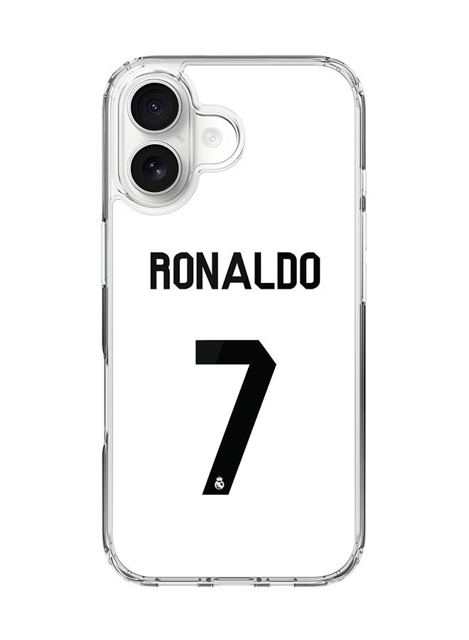 حافظة ماغسيف شفافة كلاسيكية لجهاز آيفون 17 ، حافظة هجين ناعمة حواف مرنة مضادة للسقوط TPU PC جل رقيقة شفافة [مصممة لجهاز آيفون 17] - قميص رونالدو الحقيقي