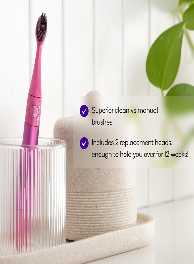 BURST Replacement Heads for Nova Sonic Toothbrush (Pink | Super-Soft Bristles Reduce Risk of Abrasion & Irritation | Tapered Ends Reach Below The Gumline | for a Whiter, Brighter Smile - Image 4