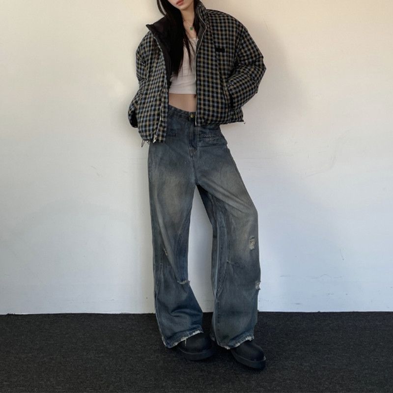 Vintage Classic European-American Design Daily Commute Jeans  Size_L - Image 4