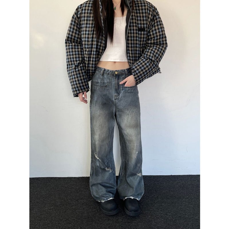 Vintage Classic European-American Design Daily Commute Jeans  Size_L - Image 1