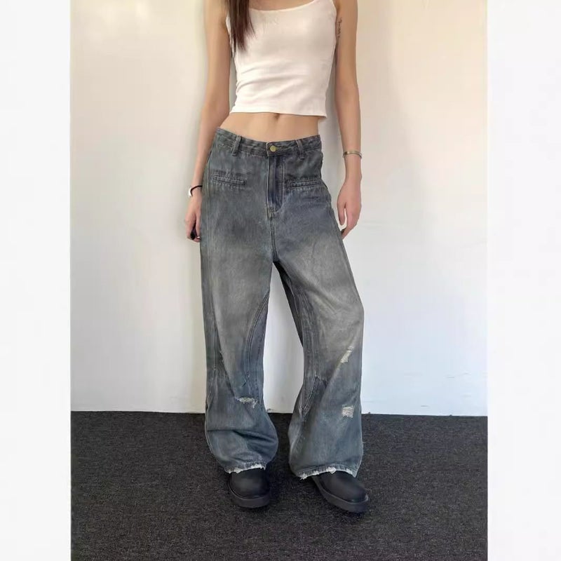 Vintage Classic European-American Design Daily Commute Jeans  Size_L - Image 2
