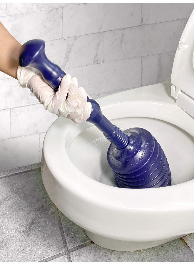 Master Plunger MP100-1 Heavy Duty Toilet Plunger Clears, Kitchen Sinks, Garbage Disposal and, Toilets Fast. Equipped with Patented Automatic Air Relief Valve, Navy Blue - Image 3