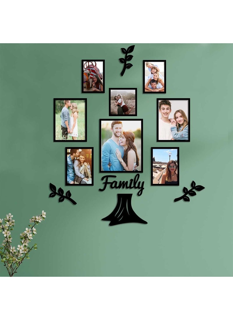 Art Street Art Street Family Tree Photo Frame for Living Room Set of 13 Pieces with MDF Plaque Eco Series Picture Frame for Home Décor (3 Leaf,1 Trunk and 1 Family)  - Image 4