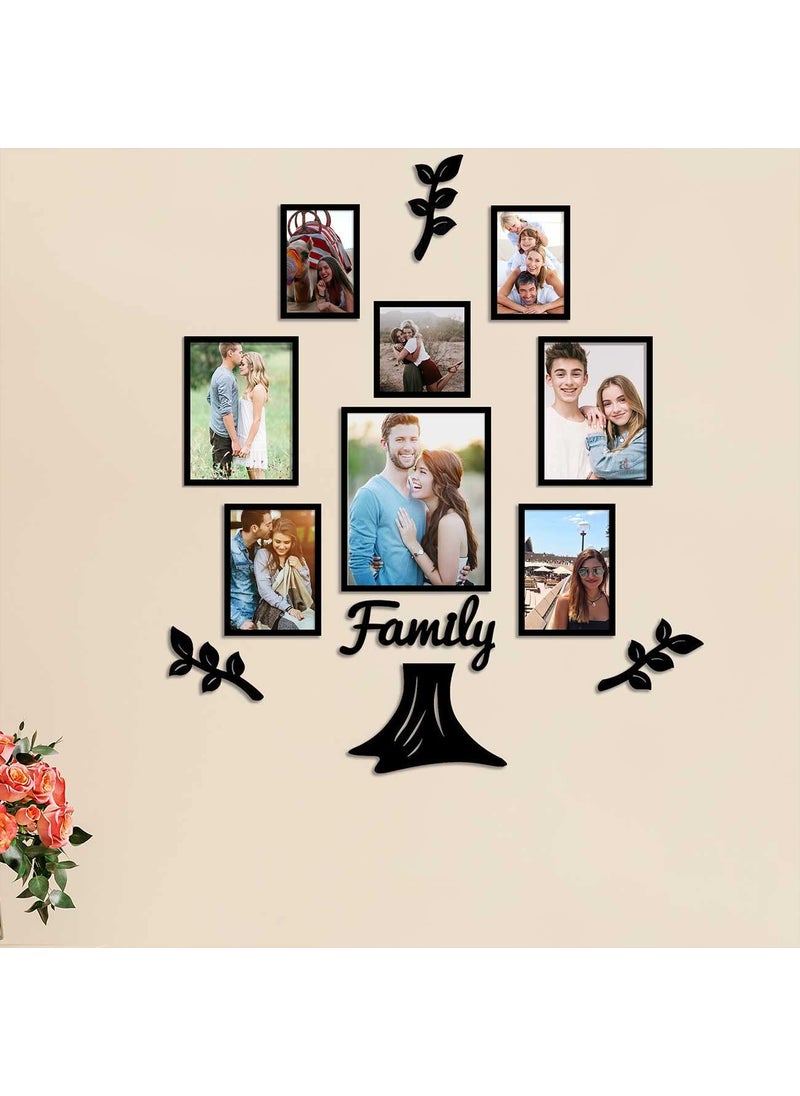 Art Street Art Street Family Tree Photo Frame for Living Room Set of 13 Pieces with MDF Plaque Eco Series Picture Frame for Home Décor (3 Leaf,1 Trunk and 1 Family)  - Image 1