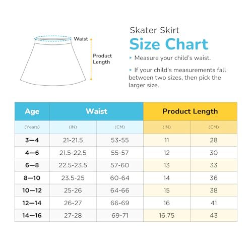 YouGotPlanB Girl's Skater Skirt with Attached Inner Shorts - Image 3