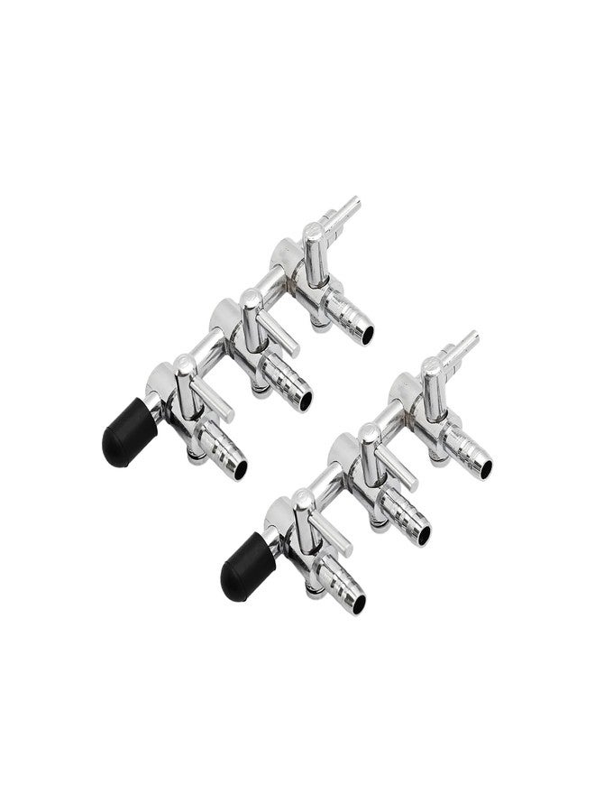 Virello 2Pcs 3-Way Aquarium Air Pump Splitter Control Valve, Air Flow Lever Valve Manifold for Fish Tank Air Pump Accessories - Image 1