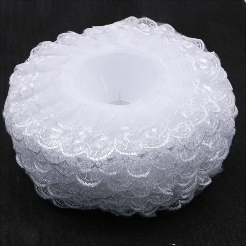 Seek4comfortable 6Pcs Lace Bouquet Collar Collar DIY Bouquet Holder Wedding Bridal Bouquet White Laces Decoration Bouquet Holder
