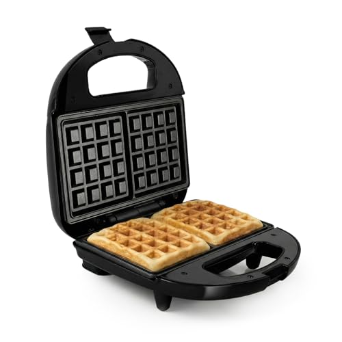 Glen Electric Waffle Maker for Home 750W | Cool Touch Waffle Maker with Non-Stick Coating Plates | Thermostat Control | Compact Vertical Storage | Black (3024WMBL) - Image 1