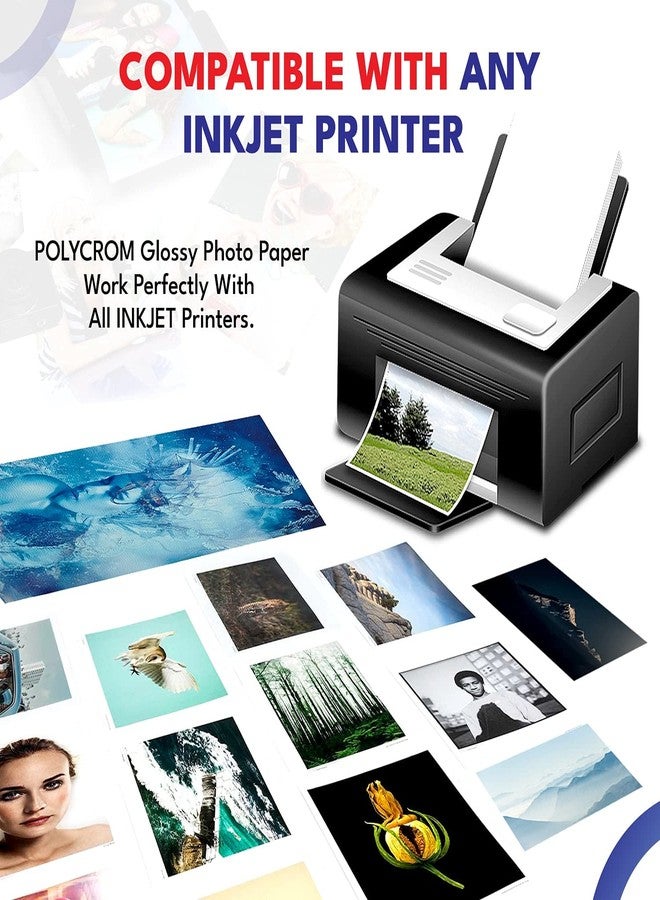 Polycrom Premium A4 180 Micron Double Sided Non-Tearable, Water Proof, Instant Dry Glossy Inkjet Photo Paper A4 (210 x 297 mm) (A4 – 25 Sheets) - Image 4