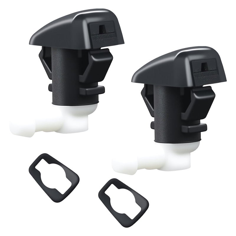 Amavoler 2 PCS Windshield Washer Nozzles Wiper Spray Replacement Fit For 20132016 Dodge Dart OEM 68081370AB blackwhite - Image 2