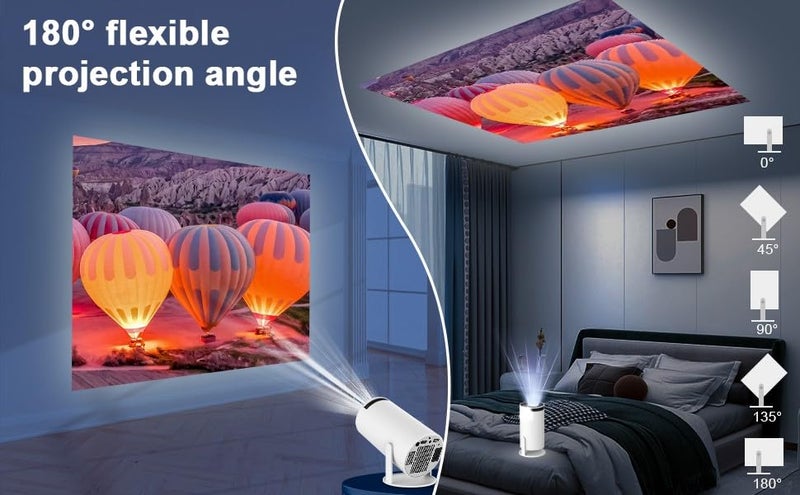 PLAY New Launched 4K 2K Full HD LED 180 Degree Rotation Android 12, 5000 lumens with WiFi Bluetooth inbuilt Speakers Portable Freestyle Projector - Image 3