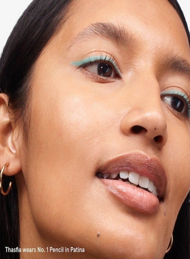 GLOSSIER No. 1 Pencil Creamy Long-Wearing Eyeliner, Patina - light gray-blue 1.2g - Smooth, Long-Lasting Definition - Image 3