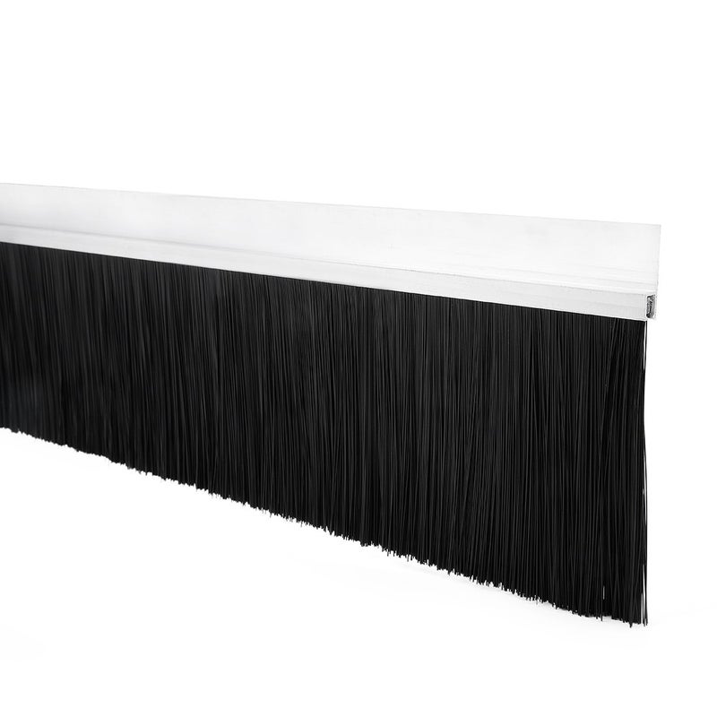 uxcell Door Brush Bottom Sweep h-Shape Aluminum Alloy Holder with 3.94-inch Black Nylon Brush, 1000mm x 128mm(Approx 39.37-inch x 5.04-inch) - Image 1