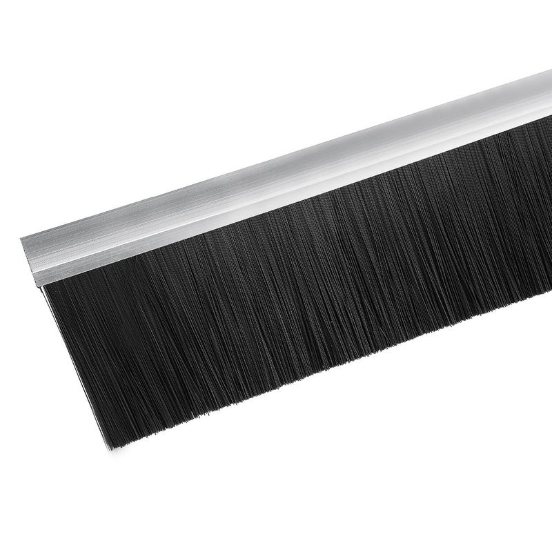 uxcell Door Brush Bottom Sweep h-Shape Aluminum Alloy Holder with 3.94-inch Black Nylon Brush, 1000mm x 128mm(Approx 39.37-inch x 5.04-inch) - Image 5