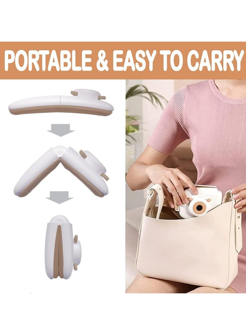 general Menstrual heating pad for cramps, portable wireless fast 4 heat levels and 5 massage modes. Foldable massage belt for waist and abdomen relieves abdominal and back pain - Image 2