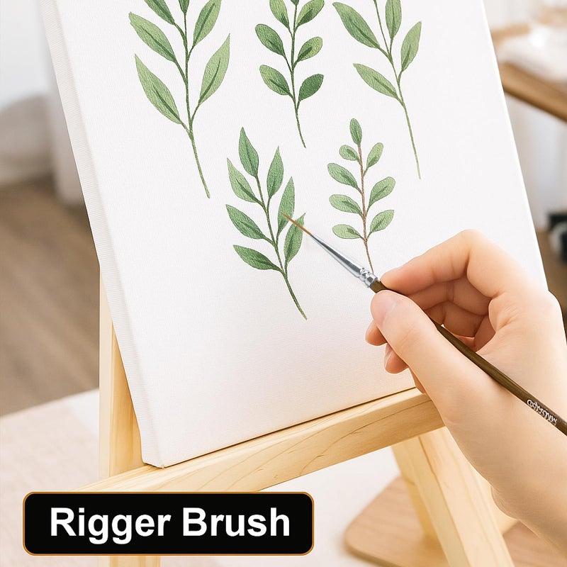 GACDR Rigger Liner Brushes, 6 Pcs Extra Long Fine Tip Paint Brush Set Script Pinstriping Scroll Outlining Brush for Watercolor Acrylic - Image 5