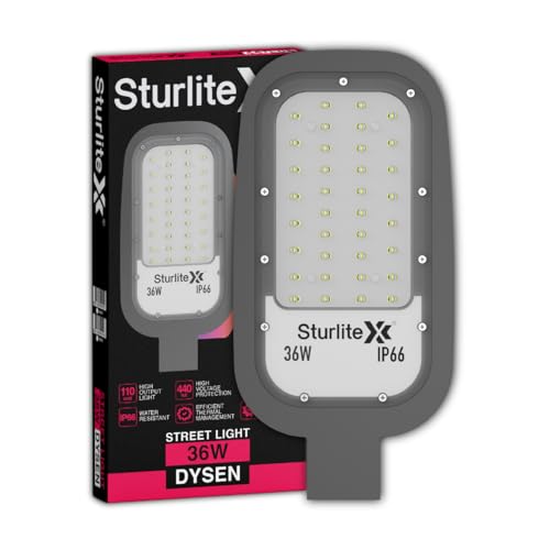 Sturlite Dysen 36W LED Street Light| Cool White 6500K Color Temperature LED Street Lamp| IP66 Waterproof Surge Protection Focus Light for Garage, Parking, Garden, Playground & Sidewalks - (Pack of 1) - Image 1