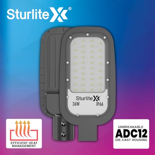 Sturlite Dysen 36W LED Street Light| Cool White 6500K Color Temperature LED Street Lamp| IP66 Waterproof Surge Protection Focus Light for Garage, Parking, Garden, Playground & Sidewalks - (Pack of 1) - Image 4