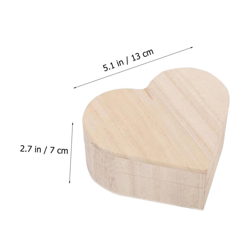 Heart Shaped Wooden Jewelry Box With Preserved Flower Ring Organizer - Image 3