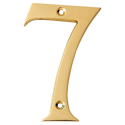 A10SHOP Motif 4-Inch House Numbers For Outside Mailbox Decor Address Signs For Houses Outdoor Wall Decor Mailbox Numbers House Address Numbers For Outside Address Sign for Door Numbers (Polished, Number 7) - Image 1
