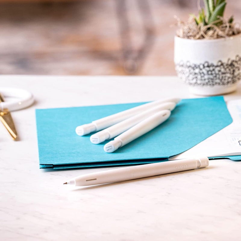 Zebra Pen bLen Gel Pens 0.7mm Medium Point Black Ink With White Barrel 2-Pack, Smooth Fast-Drying Ink, Vibration-Free Writing Experience, Rubber Grip, Low-Profile Clip (41402) - Image 3