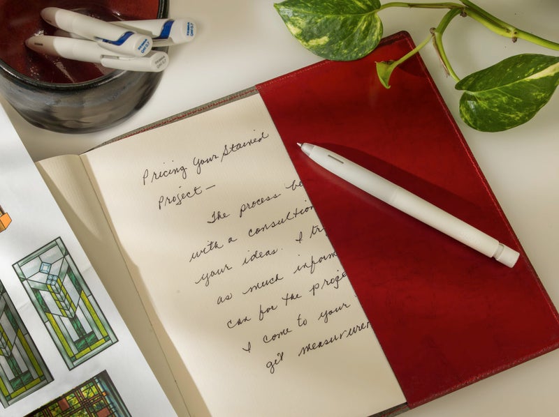 Zebra Pen bLen Gel Pens 0.7mm Medium Point Black Ink With White Barrel 2-Pack, Smooth Fast-Drying Ink, Vibration-Free Writing Experience, Rubber Grip, Low-Profile Clip (41402) - Image 4