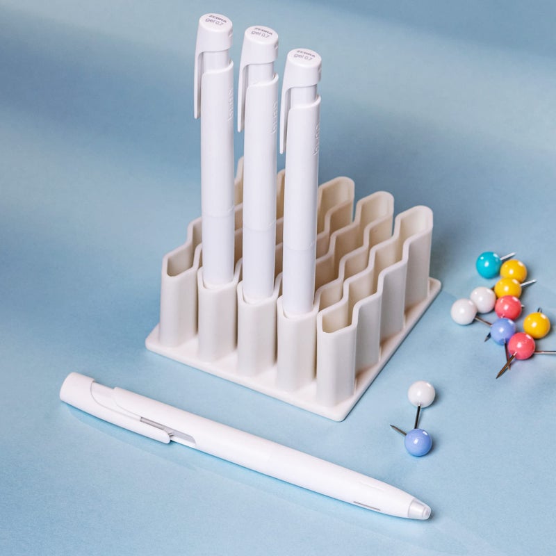 Zebra Pen bLen Gel Pens 0.7mm Medium Point Black Ink With White Barrel 2-Pack, Smooth Fast-Drying Ink, Vibration-Free Writing Experience, Rubber Grip, Low-Profile Clip (41402) - Image 1