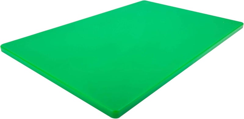 Professional Green Plastic Cutting Board 18 x 12 Inch Large HDPE and NSF for Restaurants and Food Service Dishwasher Safe