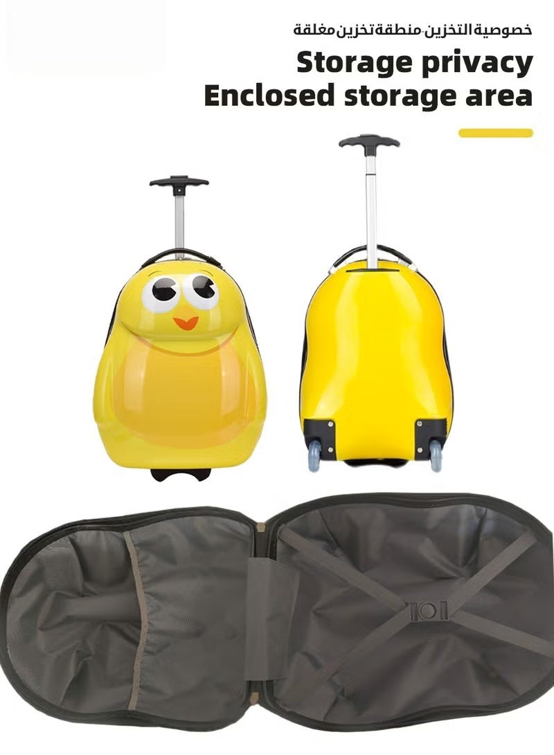 HOOKOR 3PCS Kids Luggage Set, Children's Rolling Suitcase, Lightweight Toddler Carry-on Luggages with Wheels for Boy and Girls for Travel and School, with Kid Backpack and U-shaped Pillow,17 Inches - Image 4