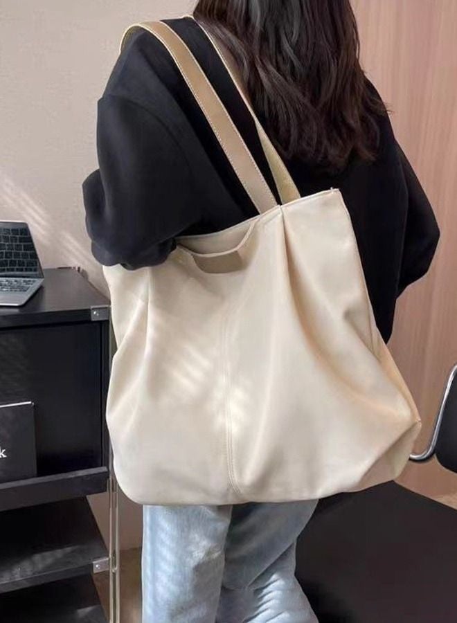 Arabest Women's Shoulder Tote Bag Canvas Handbag For Women Large Capacity Bucket Bag Fashionable Travel Messenger Shoulder Bag For Ladies Girls College Students - Image 3