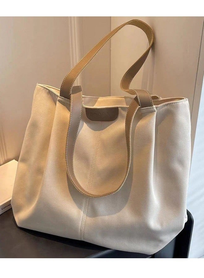 Arabest Women's Shoulder Tote Bag Canvas Handbag For Women Large Capacity Bucket Bag Fashionable Travel Messenger Shoulder Bag For Ladies Girls College Students - Image 4