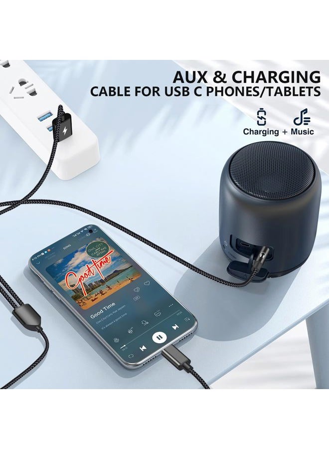 Azddur USB C to 3.5mm Aux Cable, 2 in 1 Car Stereo Headphone Jack Cable With Charging Compatible With iPhone 15/15+/15Pro, Galaxy S23/S22 Ultra/S22/S21/S21FE/S20, Pixel 7/7Pro/6/6Pro - Image 4