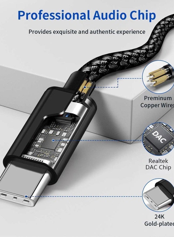 Azddur USB C to 3.5mm Aux Cable, 2 in 1 Car Stereo Headphone Jack Cable With Charging Compatible With iPhone 15/15+/15Pro, Galaxy S23/S22 Ultra/S22/S21/S21FE/S20, Pixel 7/7Pro/6/6Pro - Image 5
