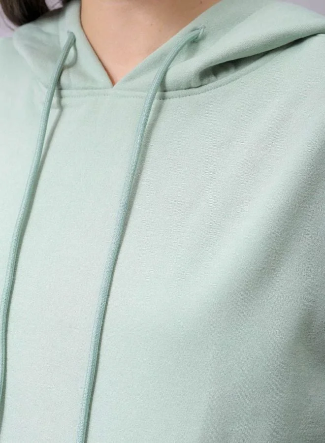 Freehand  Women Boxy Fit Graphic Printed Hooded Neck Long Sleeve Hooded Sweatshirt  | Best Price UAE