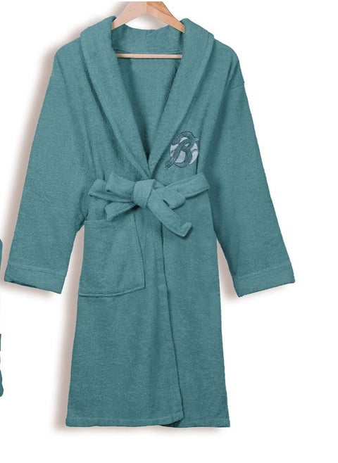 Cotton bathrobe with a pocket for unisex, 100% Egyptian cotton, ultra-soft, highly water-absorbent, color-fast and modern, ideal for daily use, resorts and spas.2XL