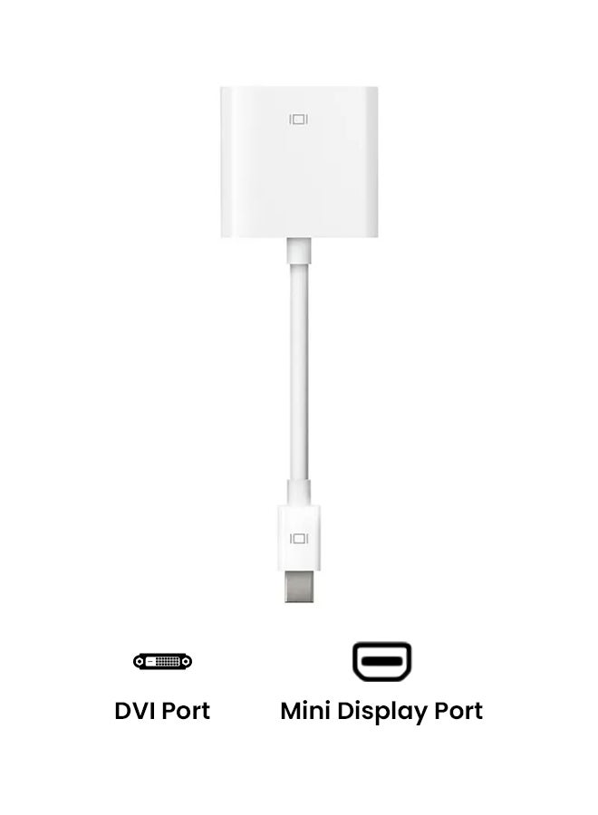 ابل  محول من منفذ ميني ديسبلاي بورت إلى DVI أبيض - Image 2
