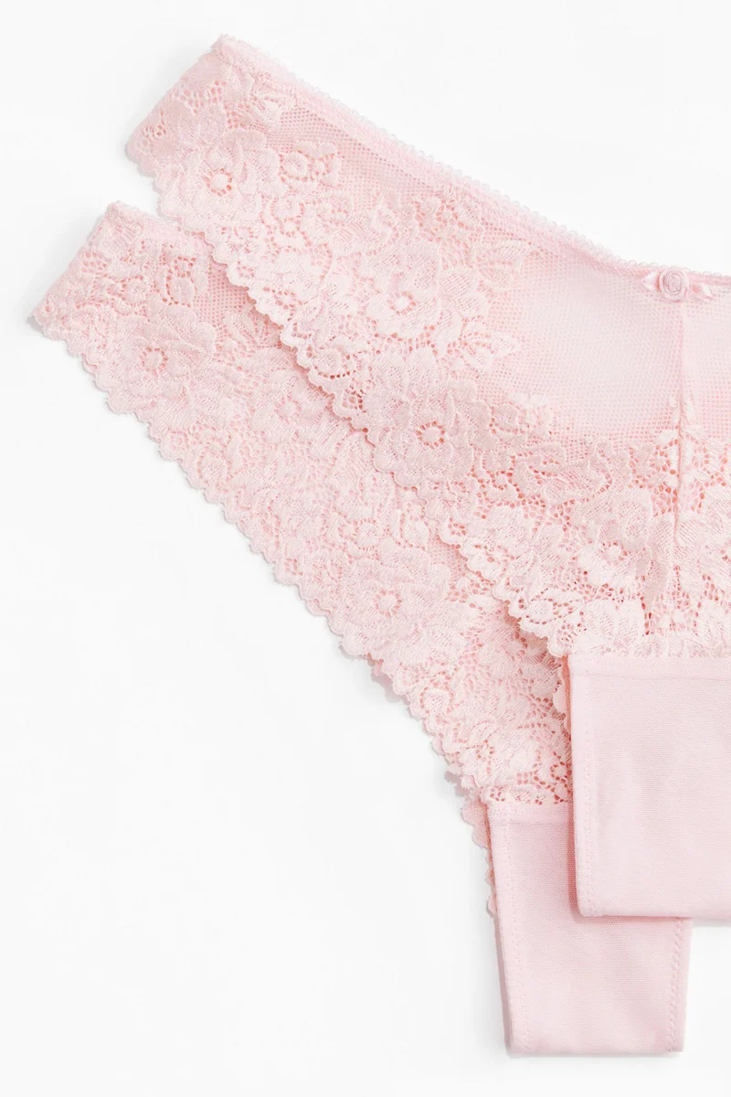 H&M 2-pack lace Brazilian briefs