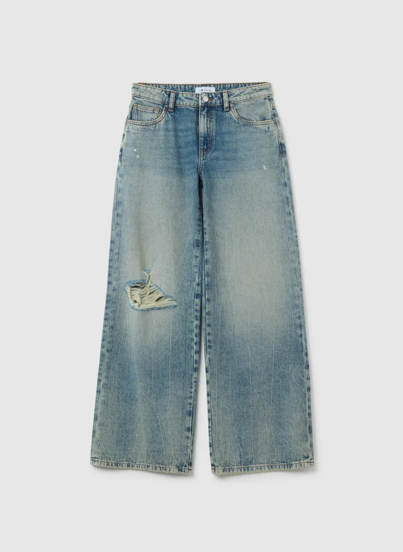 Ovs BAGGY DENIM JEANS WITH RIPS