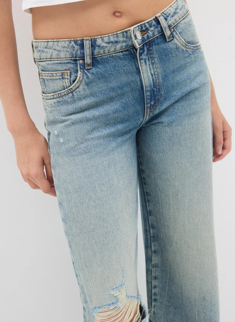 Ovs BAGGY DENIM JEANS WITH RIPS